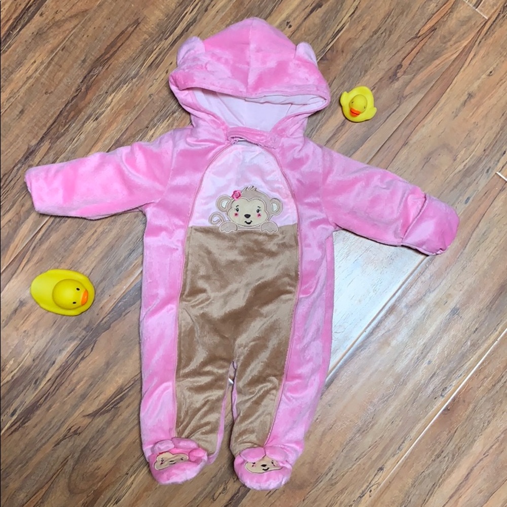 Pink bunting winter suit